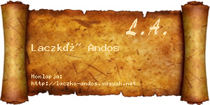 Laczkó Andos névjegykártya